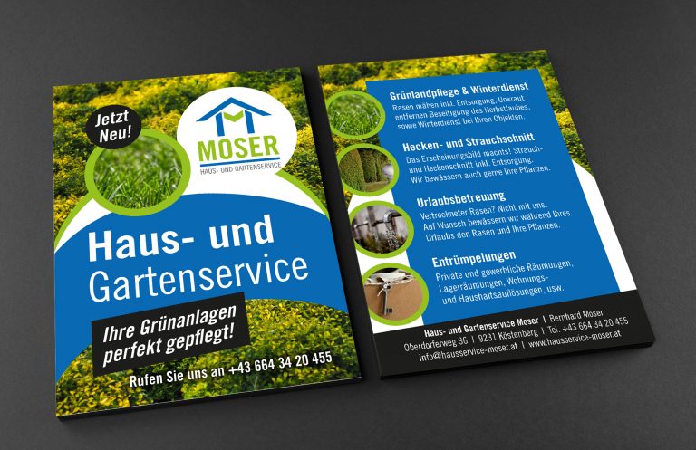 Flyer Haus- und Gartenservice Moser