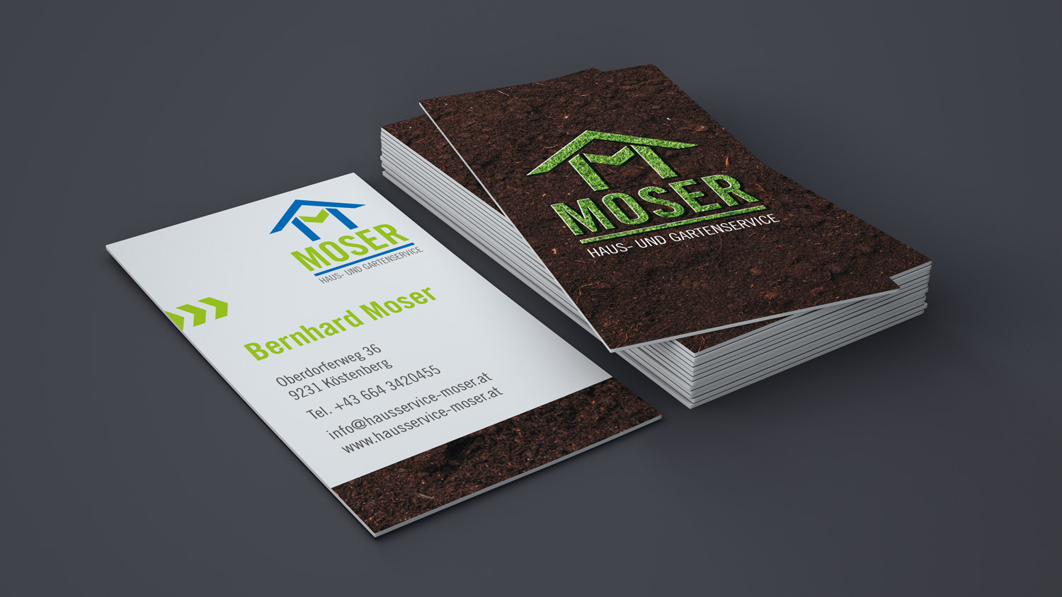 Visitenkarten für Haus- und Gartenservice Moser