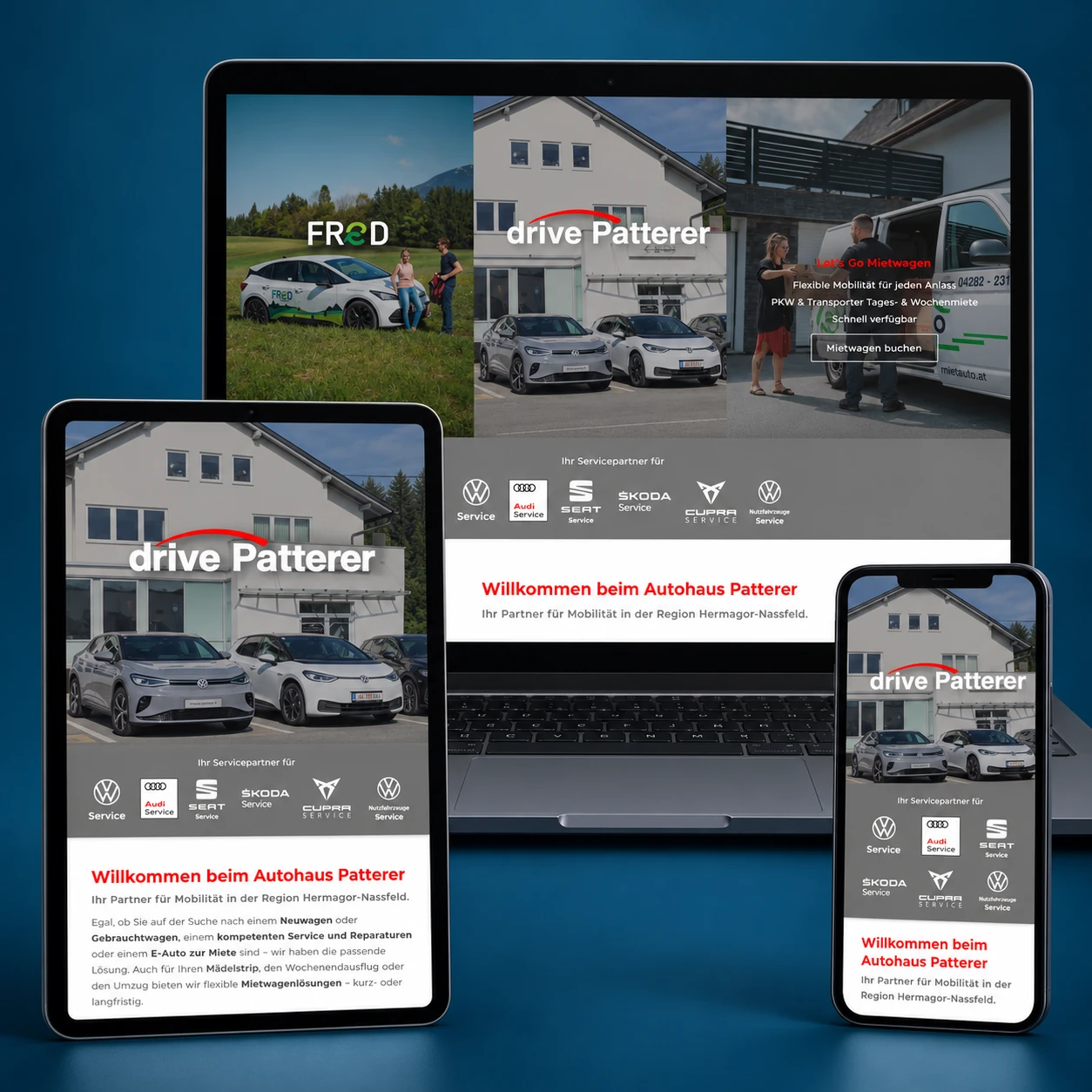 Das Kreativbüro | Referenzen | drive Patterer Landingpage