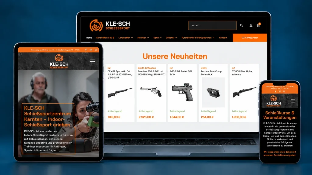Das Kreativbüro | Referenzen | KLE-SCH Schießsport und Schießsport.shop