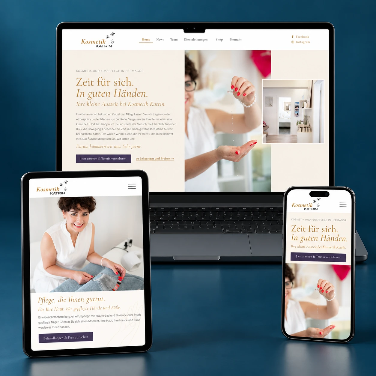 Das Kreativbüro | Referenzen | Webdesign | Kosmetik Katrin