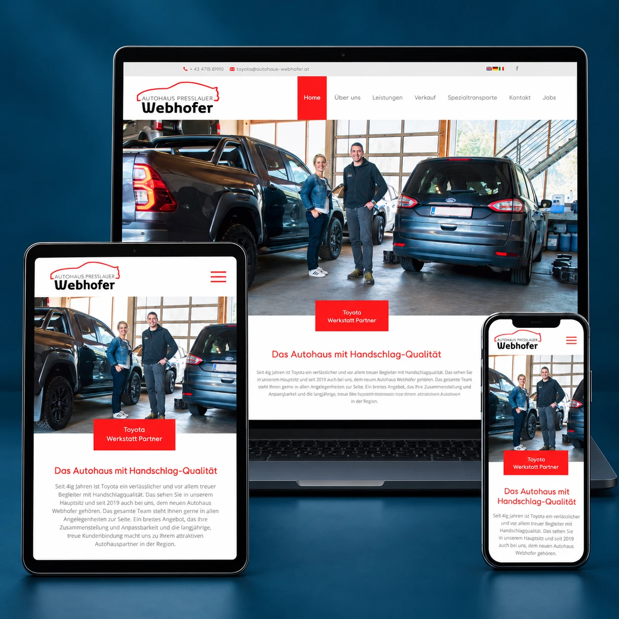 Das Kreativbüro Referenzen | Autohaus Webhofer Webdesign