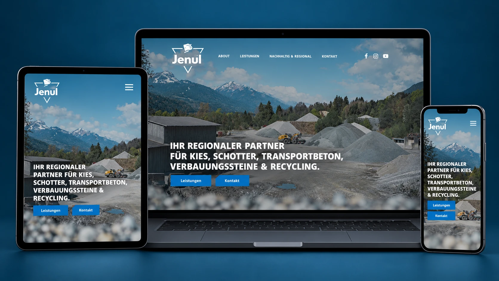 Das Kreativbüro | Referenzen | Webdesign | Schotterwerk Jenul